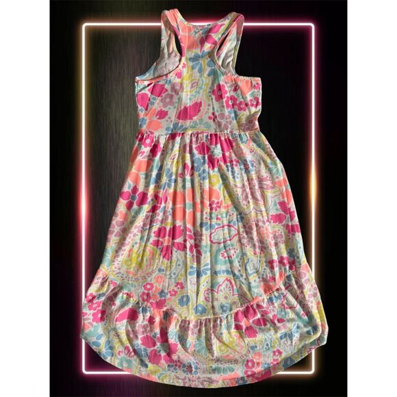 Children's Place Girls Floral Dress, Long Sleeveless, Flowy 7/8 - Picture 3 of 3